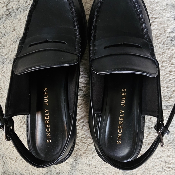 Sling back loafers, sz 8 - Picture 5 of 7